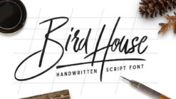 Font chữ viết tay, chữ ký mềm mại cho thiệp cưới, lễ cưới TH Bird House Script